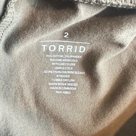 Torrid Full Length Signature Waist Slit Pocket Leggin Pants Pull On Brown 2X - Picture 4 of 6